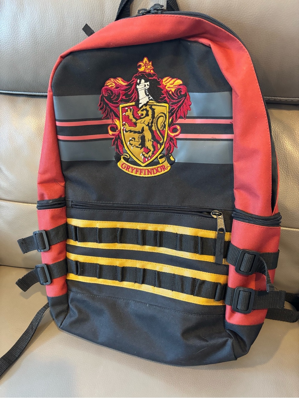 Red and Black Gryffindor Crest Backpack